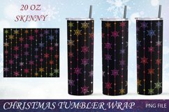 Snowflake tumbler wrap, 20oz skinny tumbler christmas Product Image 1