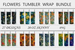 Flower tumbler wrap sublimation, Floral tumbler mega bundle Product Image 1