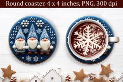 3d Christmas Coaster, Round Christmas Coaster Sublimation Product Image 1