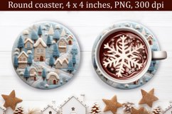 3d Christmas Coaster,Christmas Coaster Sublimation,Gnome Png Product Image 1