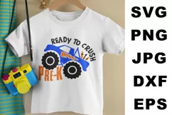 Ready to crush PRE-K SVG, Pre-K shirt SVG, Back to school Product Image 3