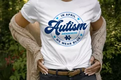 Autism awareness SVG, In April we wear blue SVG, Autism SVG Product Image 3
