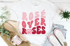 Rosé over roses SVG, Rosé over roses PNG, Galentines Day SVG Product Image 2