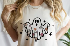 Spooky season SVG, Hippie halloween SVG, Retro halloween SVG Product Image 2