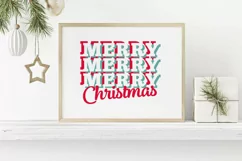 Merry Merry Merry Christmas SVG, Merry Christmas SVG Product Image 2