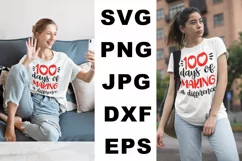 100 days of making a diference SVG, 100 days of school SVG Product Image 2