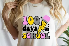 100 days of school SVG, Teacher bolt SVG, Teacher shirt Product Image 2