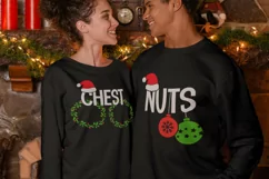 Chest Nuts SVG, Christmas Couple shirts SVG, Chest And Nuts Product Image 2