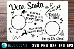 Dear Santa tray svg, Cookies for Santa svg, Santa cookie Product Image 2