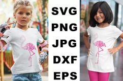Flamingo distressed SVG, Flamingo grunge SVG Product Image 2
