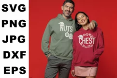 Chest Nuts SVG, Christmas Couple Shirt, Matching shirt Product Image 2