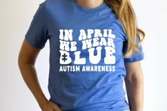 In April we wear blue SVG, Autism awareness SVG, Autism PNG Product Image 2