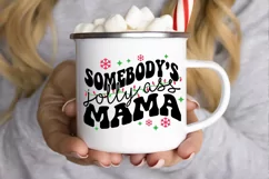 Somebody's Jolly Ass Mama SVG, Retro Christmas SVG Product Image 2