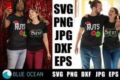 Chest Nuts SVG, Christmas Couple shirts SVG, Funny Chritmas Product Image 2