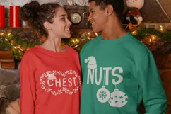 Chest Nuts SVG, Couple Christmas SVG, Funny Christmas SVG Product Image 2