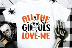 All the ghouls love me SVG, Boy Halloween SVG, Ghost SVG Product Image 2