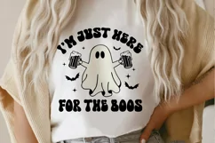 I'm Just Here for the Boos Svg, Funny Halloween Svg Product Image 3