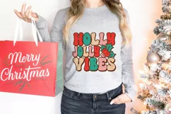 Holly Jolly Vibes SVG, Holly Jolly SVG, Groovy Christmas Product Image 3