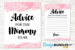 Baby Girl Shower, Advice For Mom To Be, Printable Party Game Product Image 2