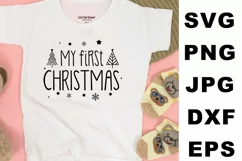 My first christmas SVG, Baby Christmas SVG, 1st Christmas Product Image 4