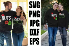 Chest Nuts SVG, Christmas Couple shirts SVG, Chest And Nuts Product Image 3