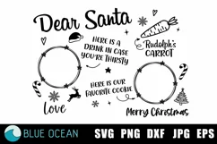 Dear Santa tray svg, Cookies for Santa svg, Santa cookie Product Image 3
