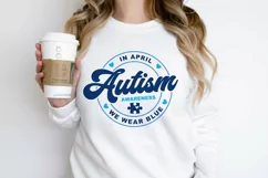Autism awareness SVG, In April we wear blue SVG, Autism SVG Product Image 5