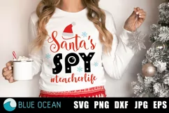 Santas Spy SVG, Christmas Teacher SVG, Teacher shirt SVG Product Image 3