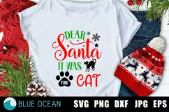 Dear Santa it was the cat SVG, Funny christmas SVG Product Image 2
