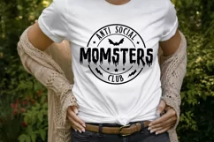 Anti Social Momsters Club SVG, Funny Halloween Svg, Momsters Product Image 3