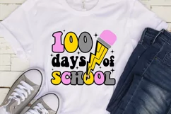 100 days of school SVG, Teacher bolt SVG, Teacher shirt Product Image 3