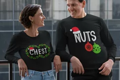 Chest Nuts SVG, Christmas Couple shirts SVG, Funny Chritmas Product Image 3