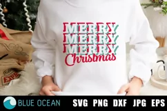 Merry Merry Merry Christmas SVG, Merry Christmas SVG Product Image 3
