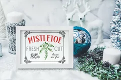 Mistletoe SVG, Christmas SVG, Farmhouse SVG, Mistletoe Product Image 3
