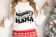 Somebody's Jolly Ass Mama SVG, Retro Christmas SVG Product Image 3