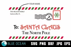 Santa Letter SVG, Santa Mail SVG, Santa Envelope Svg, Christ Product Image 3