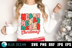 Merry merry merry Christmas SVG, Merry Christmas SVG Product Image 5