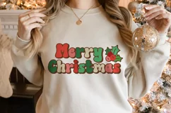 Merry Christmas SVG, Retro Christmas SVG, Christmas SVG file Product Image 4