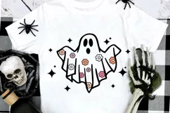 Spooky season SVG, Hippie halloween SVG, Retro halloween SVG Product Image 4