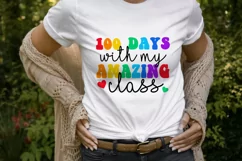 100 days with my amazing class SVG, 100 days of school SVG, Product Image 4
