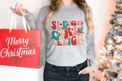 Sleigh Girl Sleigh SVG, Retro Christmas PNG Product Image 4