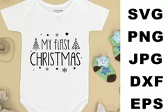 My first christmas SVG, Baby Christmas SVG, 1st Christmas Product Image 3