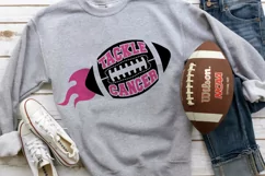 Tackle cancer SVG, Football SVG, Tackle Breast Cancer SVG Product Image 3