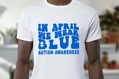 In April we wear blue SVG, Autism awareness SVG, Autism PNG Product Image 4
