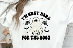 I'm Just Here for the Boos Svg, Funny Halloween Svg Product Image 4