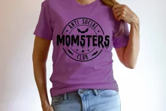 Anti Social Momsters Club SVG, Funny Halloween Svg, Momsters Product Image 5