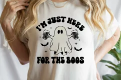 I'm Just Here for the Boos Svg, Funny Halloween Svg Product Image 5