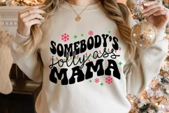 Somebody's Jolly Ass Mama SVG, Retro Christmas SVG Product Image 5