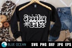 Spooky babe SVG, Retro halloween shirt for woman Product Image 4