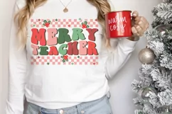 Merry Teacher SVG, Christmas Teacher svg, Teacher Christmas Product Image 5